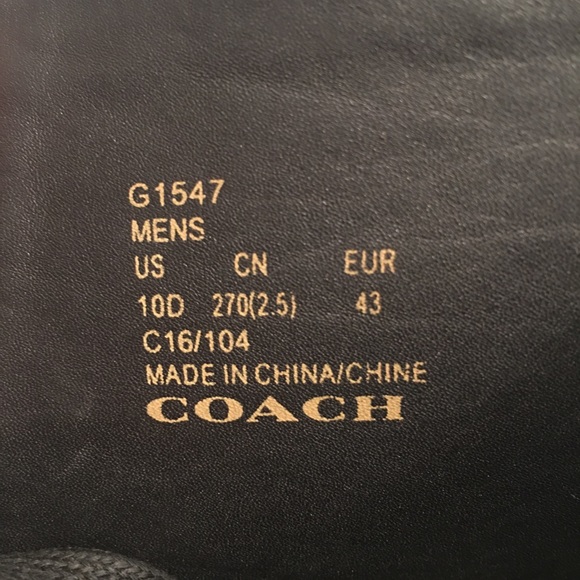 *NEW* Coach Bleecker Cap Toe Black Boots Mens 10D - Picture 6 of 7